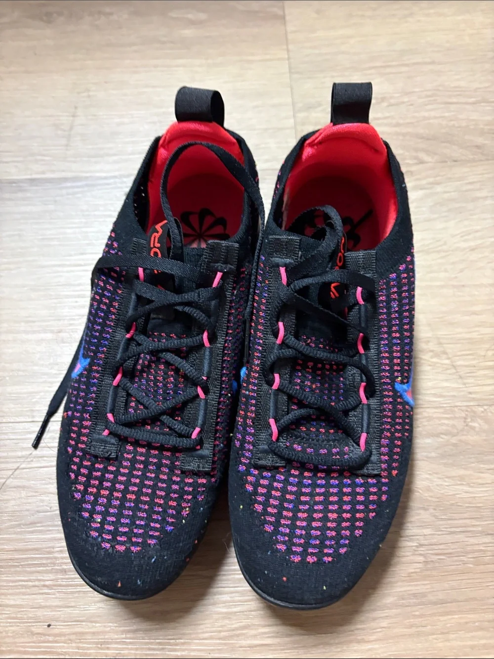 Nike Women's Black Pink Purple Knit Sneakers